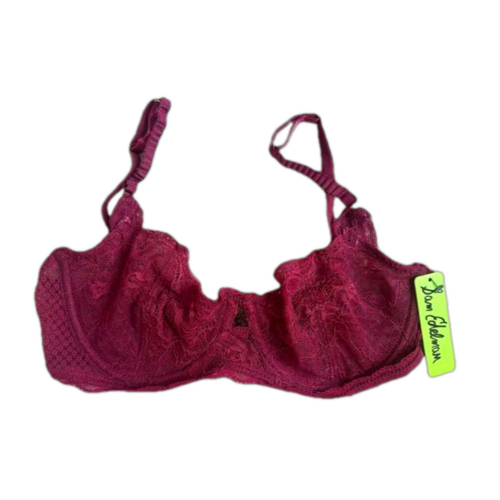 Sam Edelman Burgundy Sheer Lace Bra 34C